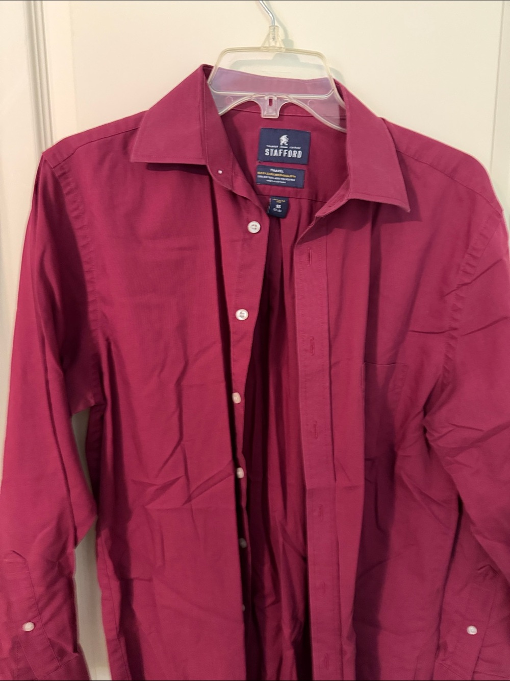 Stafford Men's Dress Shirt - Berry Pink